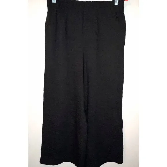 Adrianna Papell NWT Black Cropped Gaucho Pants Size 10 Flowy Business Casual - Picture 2 of 6